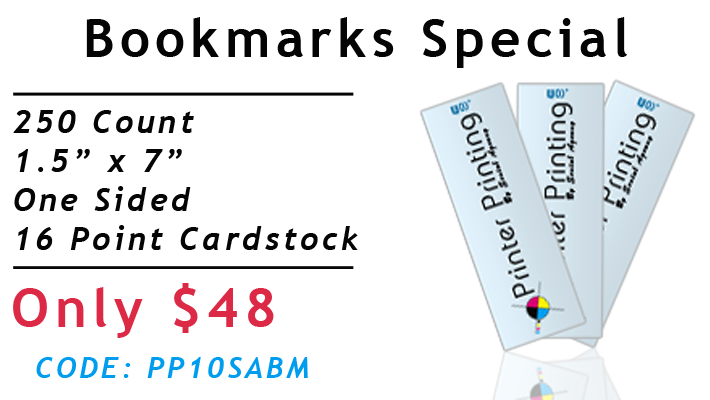 Bookmark Printing Special